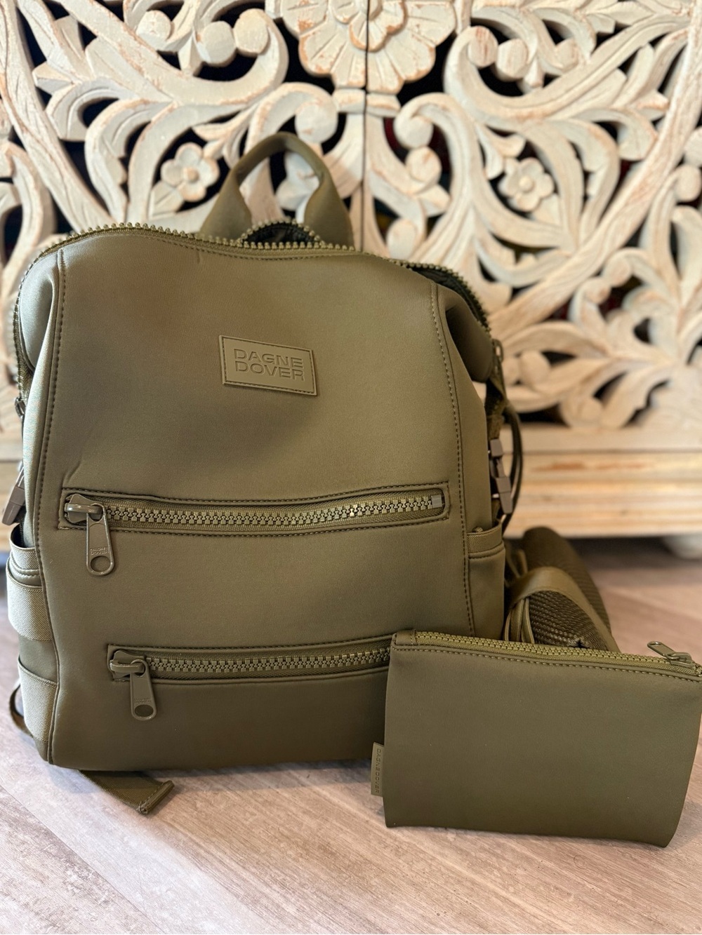 DAGNE DOVER INDI MEDIUM DIAPER BACKPACK DARK MOSS NEW WITHOUT TAGS!